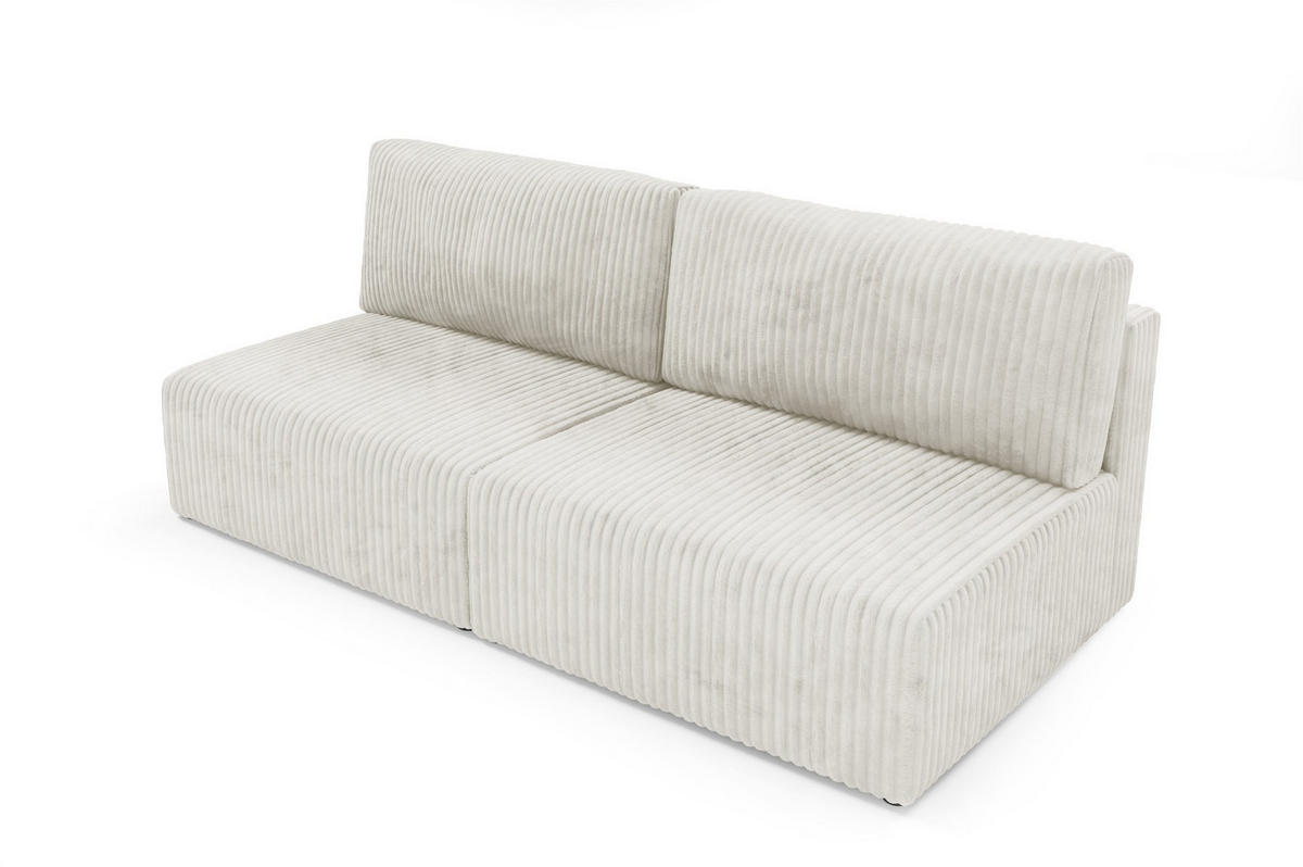 SCHLAFSOFA Natalia Xs - Creme, Holzwerkstoff/Textil (216/85/105cm) - Fun Möbel