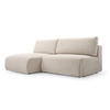 ECKSOFA mit Schlaffunktion Greste, Creme - Creme, Textil (150/223cm) - Meblito