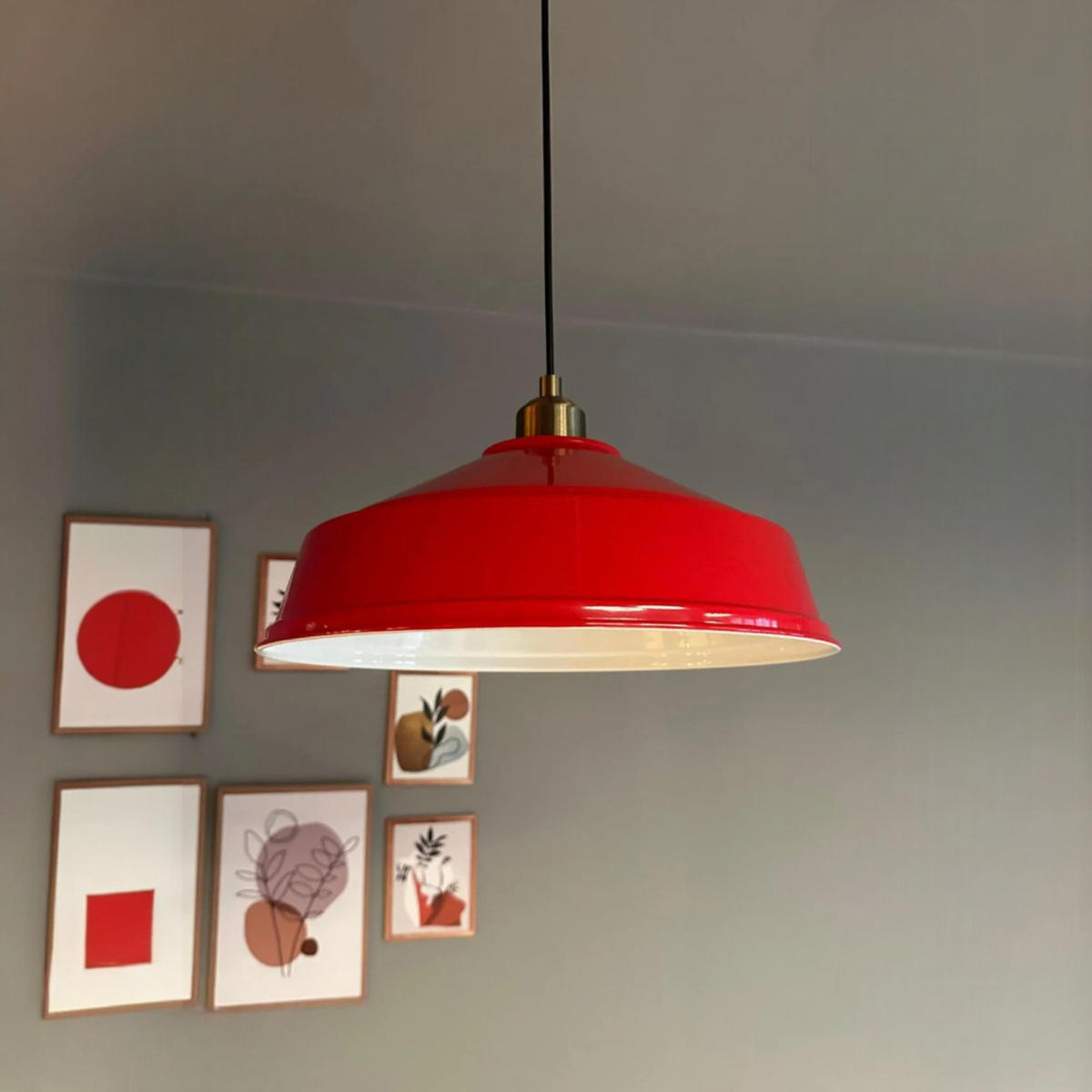 PENDELLEUCHTE LCarmelo - Rot, Metall (35/35/18cm) - Bamyum