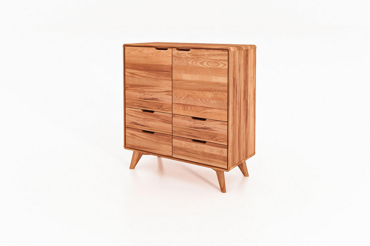 KOMMODE HOCH GREG Kernbuche - Kernbuche, Holz (90/92/40cm) - byoak