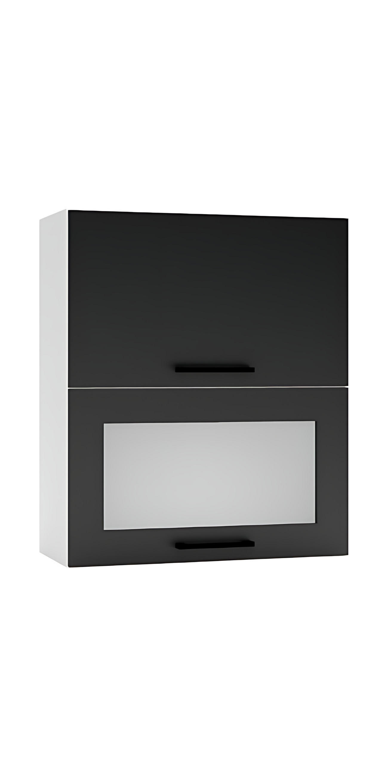HÄNGESCHRANK W60GRF/2 SD - Dnoria - Funktionales Design Konzept - Schwarz, Holz/Metall (60/72/30cm) - ROYAL24_MARKT