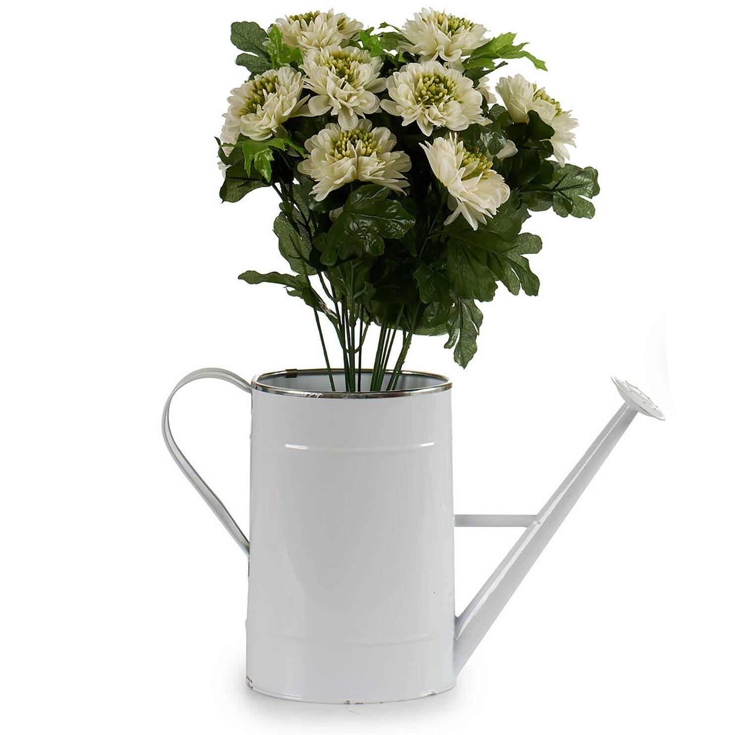 BLUMENTOPF Gießkanne Metall Weiß 24 cm - Weiß, Metall (38/24cm)