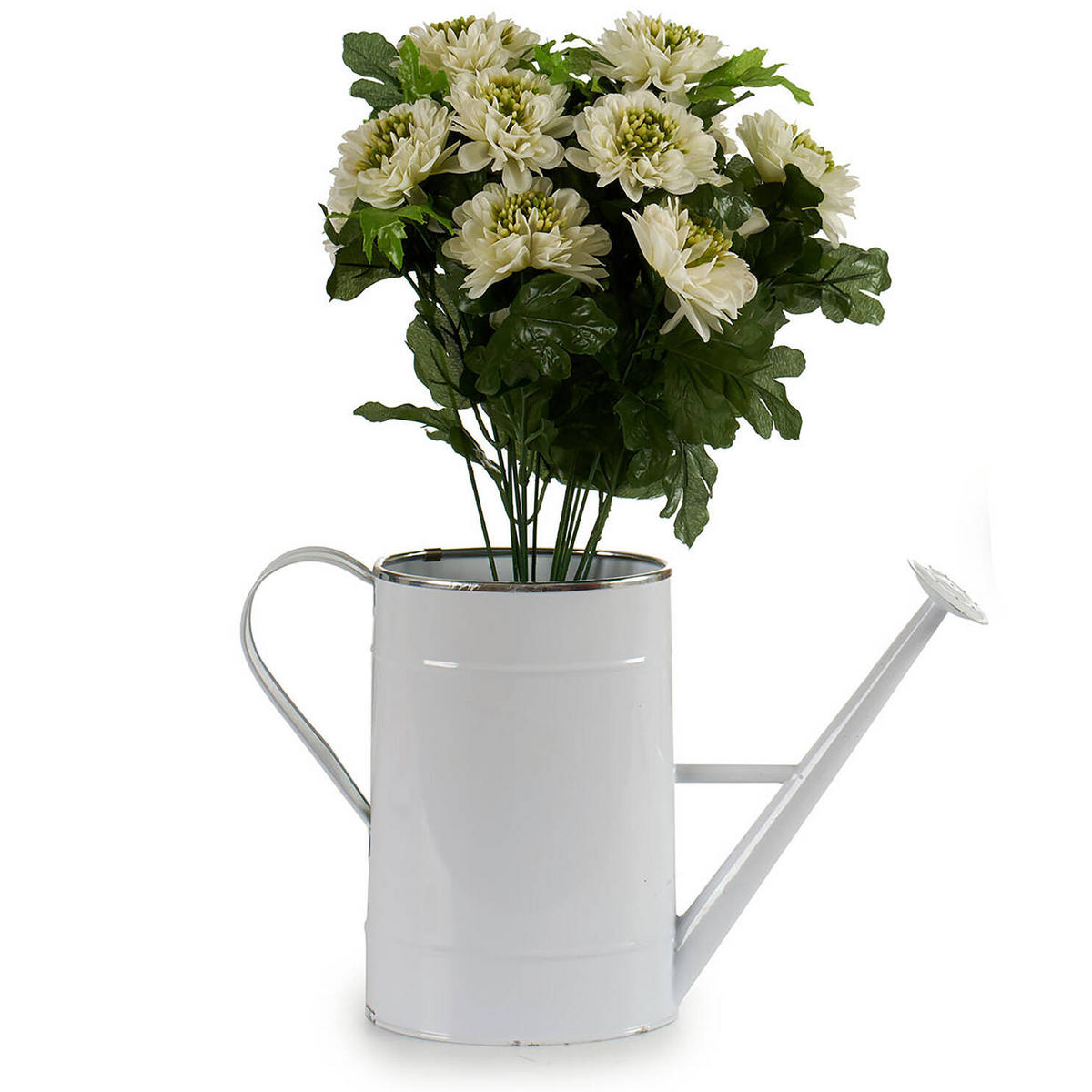 BLUMENTOPF Gießkanne Metall Weiß 24 cm - Weiß, Metall (38/24cm)