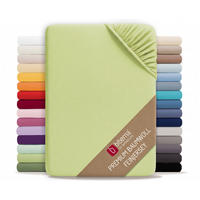 SPANNBETTTUCH Premium Jersey pistaziengrün, 90x190 cm - 100x200 cm - Hellgrün, Textil (100/200cm) - biberna