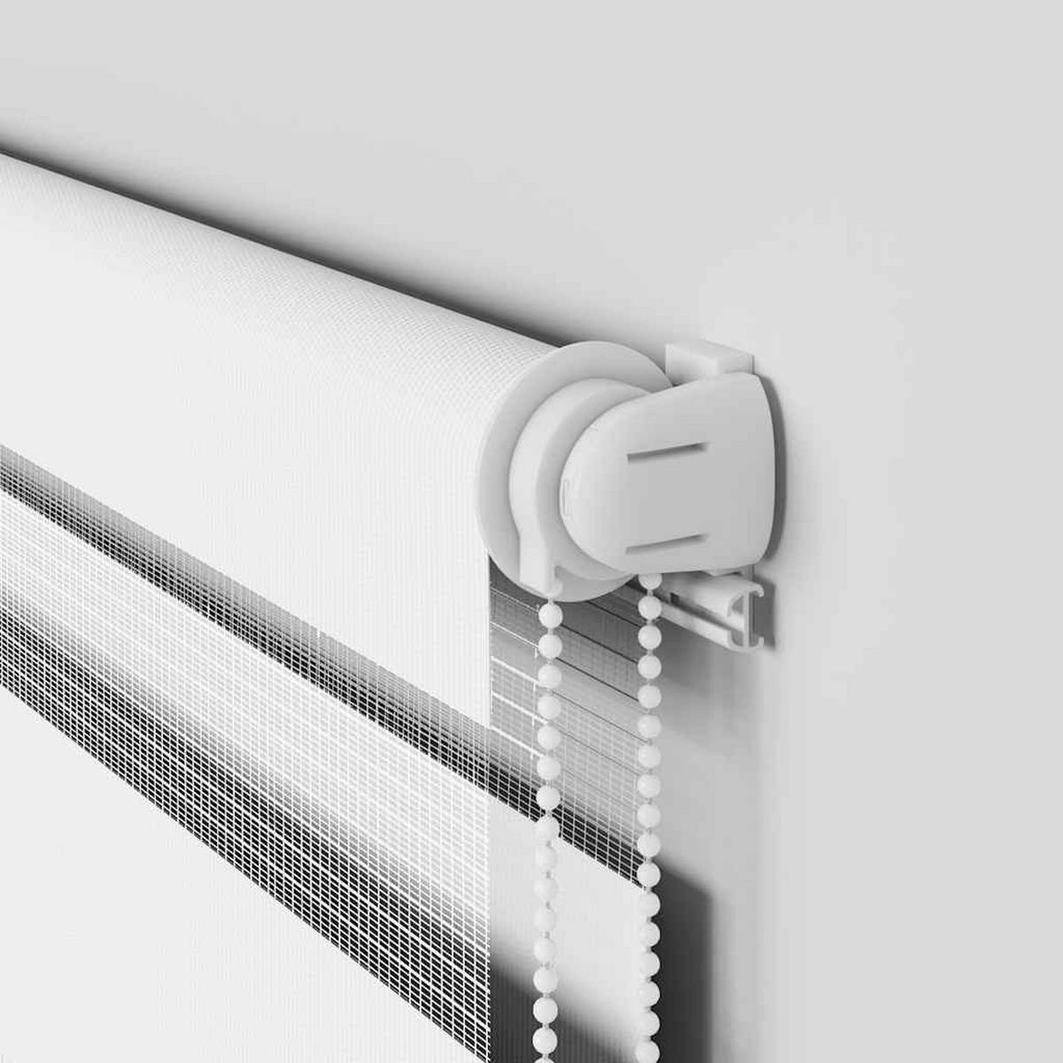 DOPPELROLLO 90/150 cm Stoffbreite 85,9 cm aus Polyester Weiß - Weiß, Textil (90/150cm) - vidaXL