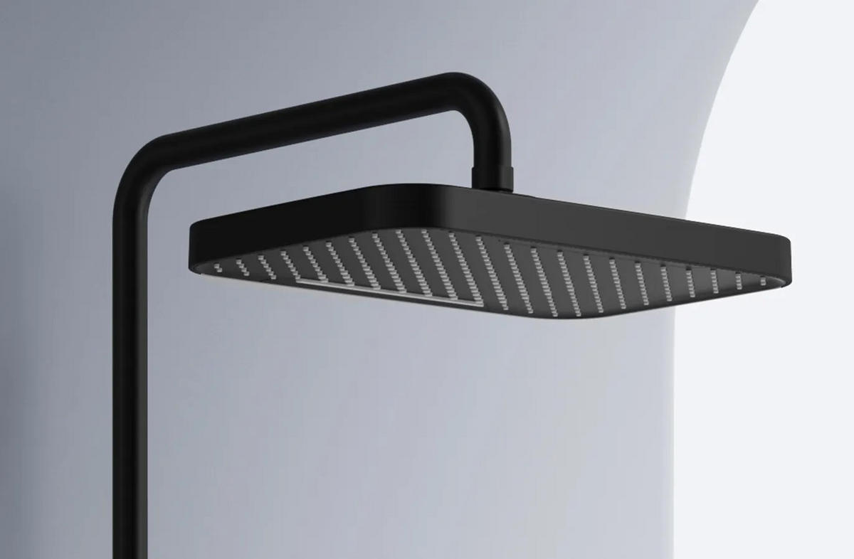 DUSCHGARNITUR Rea Bari Black - Schwarz, Metall (33/118.5/51cm) - REA