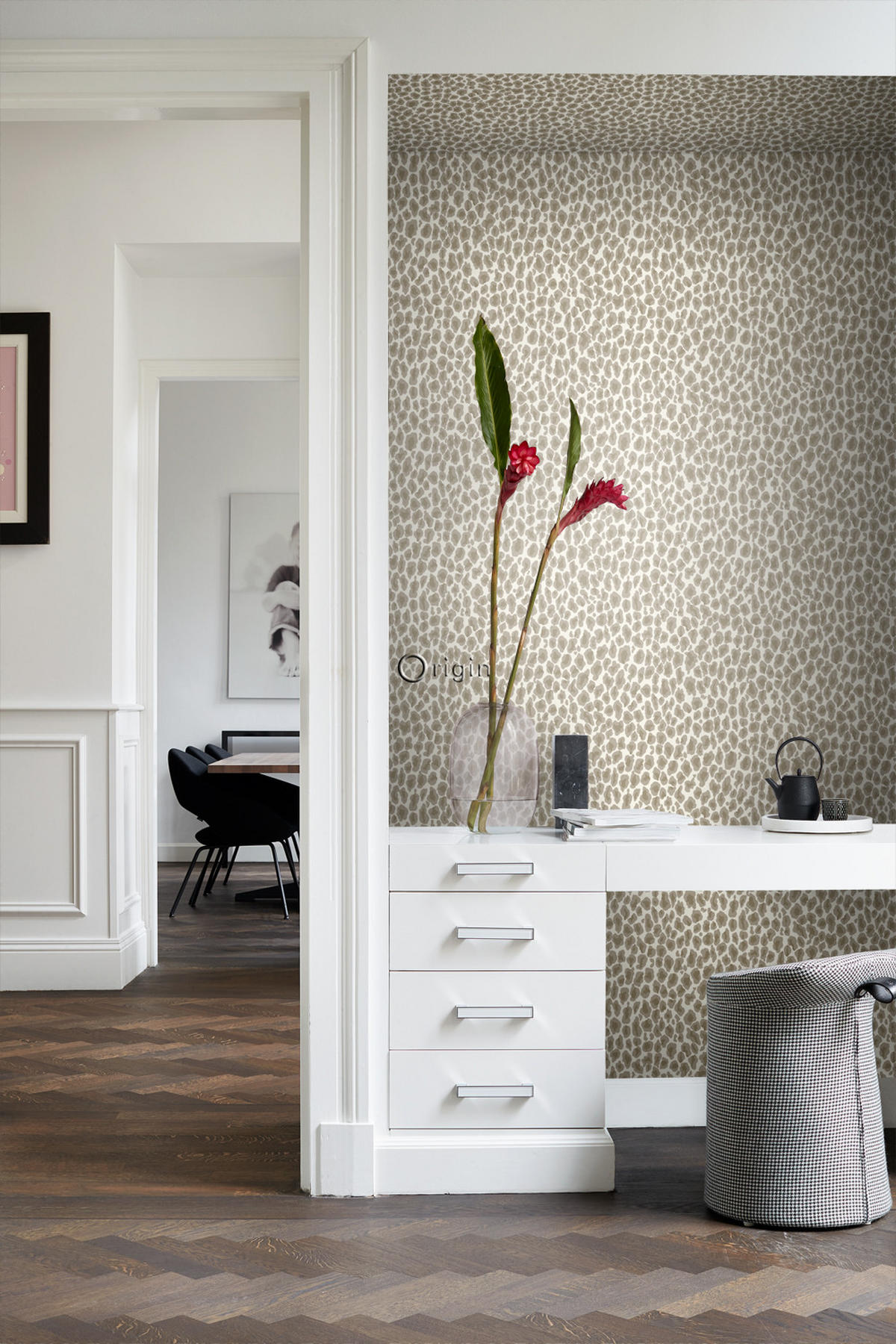 TAPETE Leopardenmuster 53 cm x 10.05 m - Gelb, Papier (53/1000cm) - Origin Wallcoverings