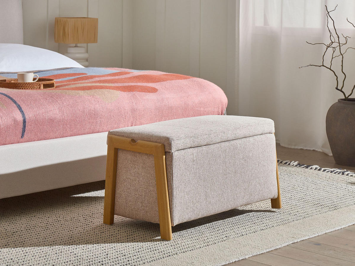 SEDACÍ LAVICE Hnědá Edland - světle hnědá, textil (75/44/43cm) - Beliani