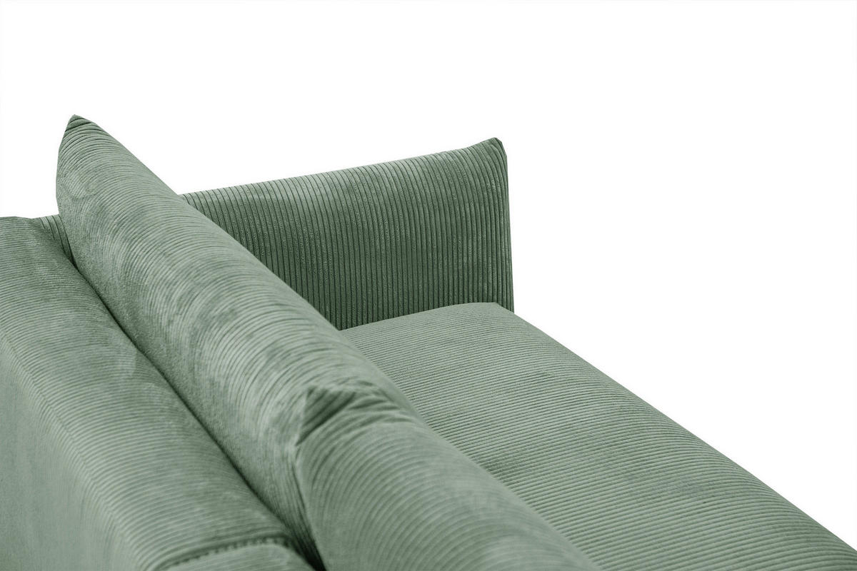 ECKSOFA TAUER 5-Sitzer, mintgrün - Schwarz/Mintgrün, Holzwerkstoff/Kunststoff (174/292cm) - Courtois Laville