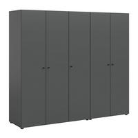 KLEIDERSCHRANKKOMBINATION Arbor (B/H/T: ca. 200/176/51 cm) in anthrazit/anthrazit - Anthrazit, Holzwerkstoff (200/176/51cm)