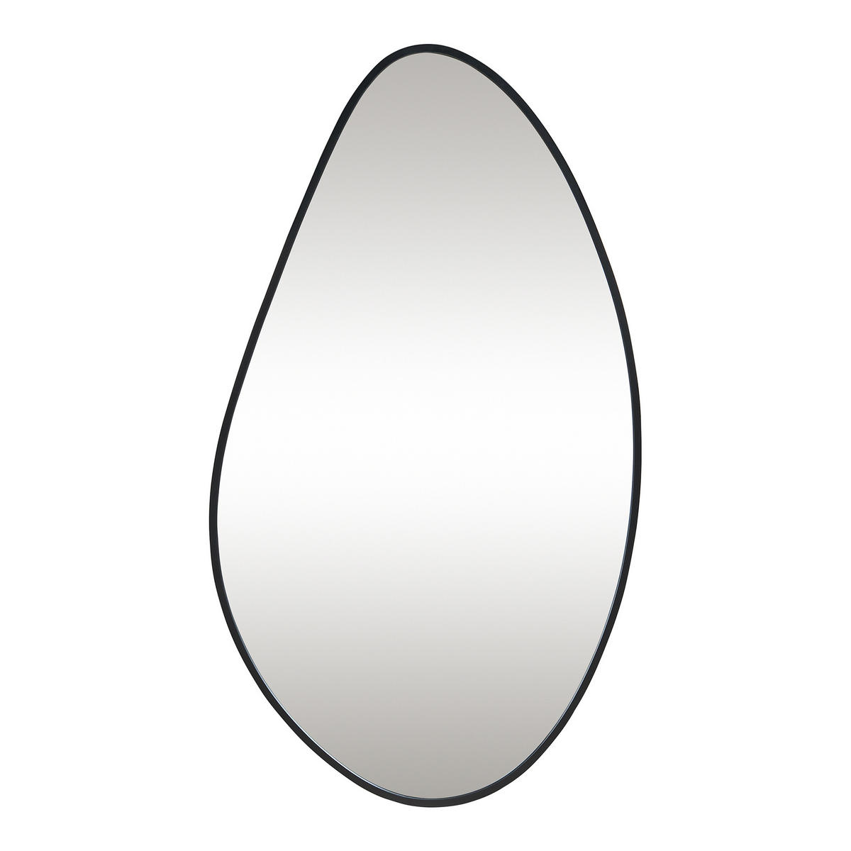 NÁSTĚNNÉ ZRCADLO Orland - černá, kompozitní dřevo (46/82/3cm) - [en.casa]