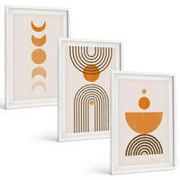 BILDER SET 3er Set - 40x60 cm Weißer Rahmen - Boho-minimalistische Dekorationen - Weiß, Kunststoff (40/60cm) - TULUP