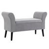 SITZBANK, Polsterbank, Hellgrau - Hellgrau, Kunststoff (41/65/111.5cm) - HOMCOM