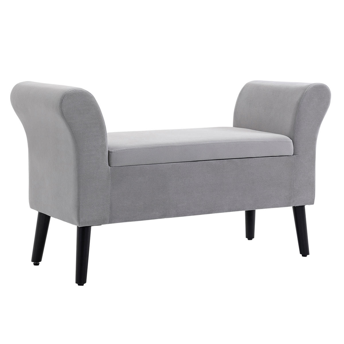 SITZBANK, Polsterbank, Hellgrau - Hellgrau, Kunststoff (41/65/111.5cm) - HOMCOM