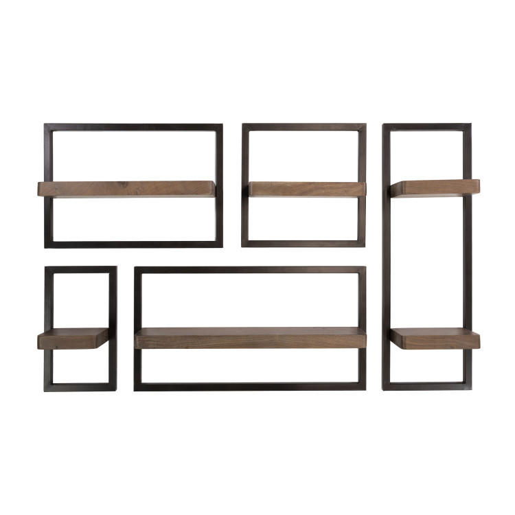 Hoyz Collection Wandregal Braun 120x75x15 cm