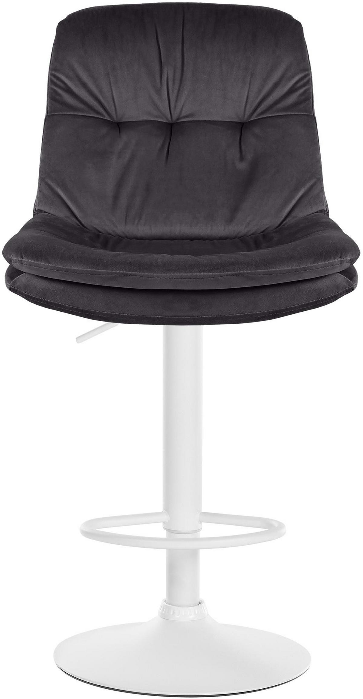BARHOCKER Samt schwarz - Schwarz, Textil (46/94/54cm) - CLP