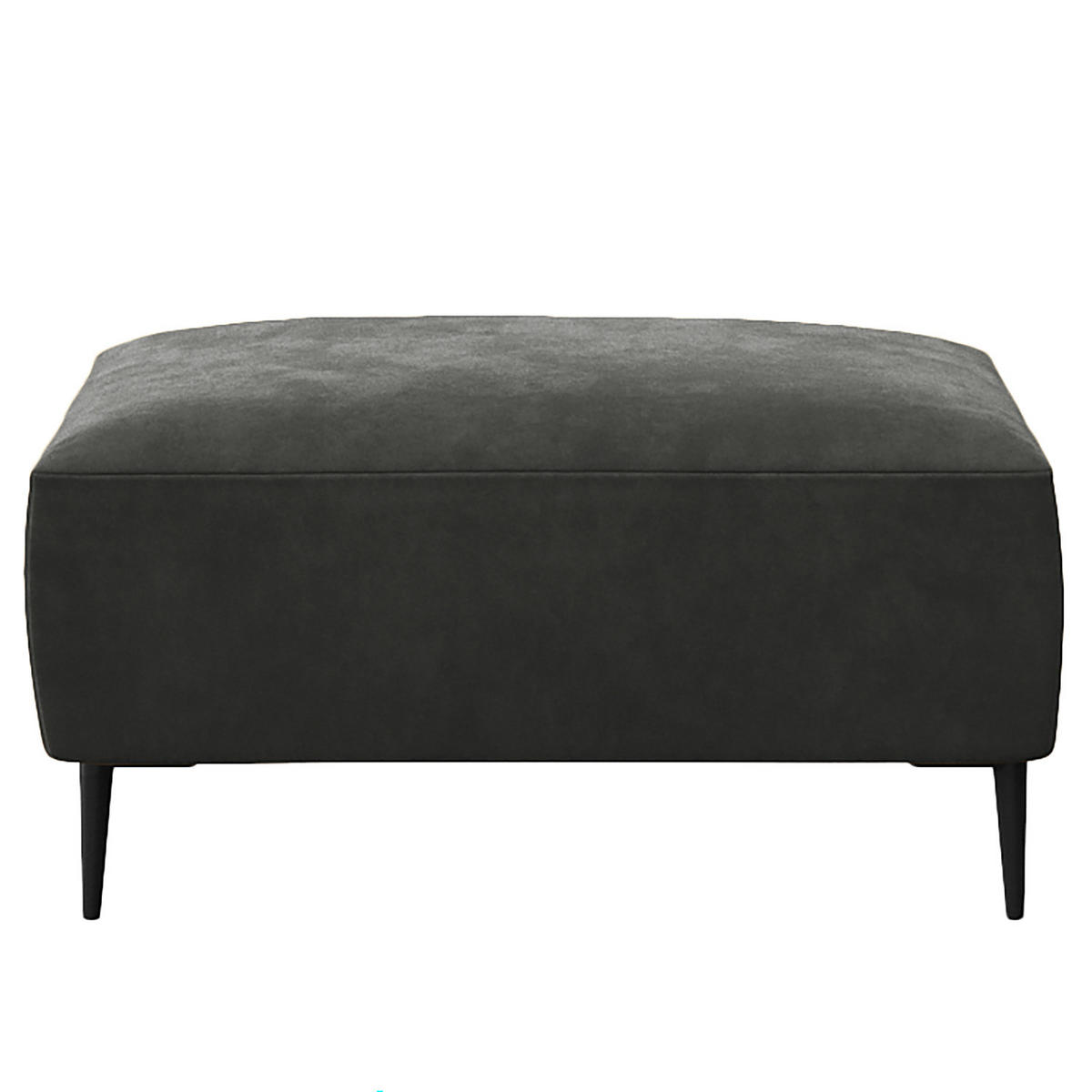 POLSTERHOCKER - Schwarz/Grün, Textil/Metall (90/45/60cm) - home24