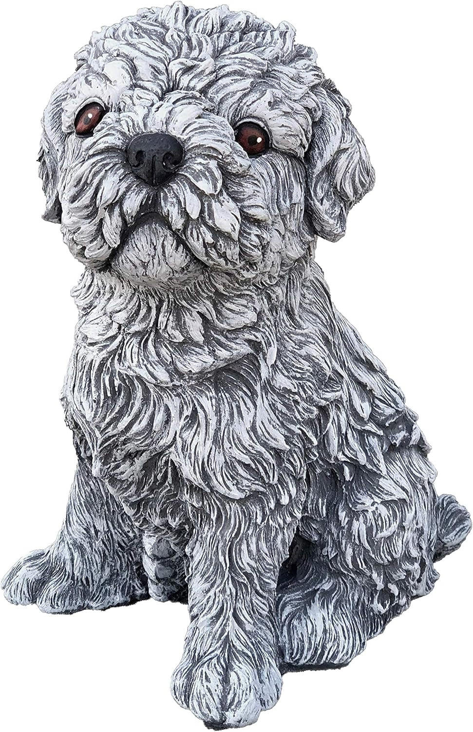 STEINFIGUR Hund Shih Tzu frostfest massiver Steinguss - Grau, Stein (20/30/21cm) - stoneandstyle