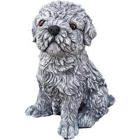 STEINFIGUR Hund Shih Tzu frostfest massiver Steinguss - Grau, Stein (20/30/21cm) - stoneandstyle