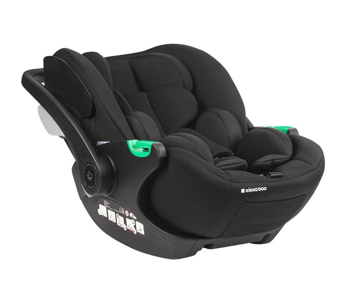 BABYSCHALE i-Trail i-Size schwarz (40 - 87 cm) Gruppe 0+ Ganzkörperkissen, SPS - Schwarz, Kunststoff (44/67/60cm) - Kikka boo