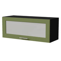 KLAPPHÄNGESCHRANK Brerra W4BS/90 WKF Schwarz / RAL 6025 farngrün Matt 90 / 32,5 / 36cm - Schwarz/Grün, Holz/Holzwerkstoff (90/36/32.5cm) - Feldmann-Wohnen