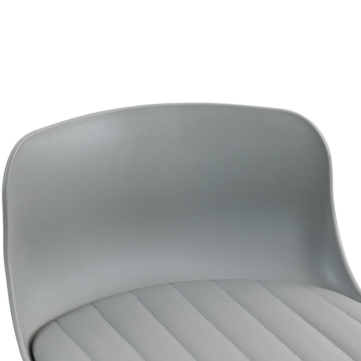 BARHOCKER drehbar höhenverstellbar 2er-Set Grau Metall gepolstert - Grau, Metall (44/80/43cm) - Meubliv