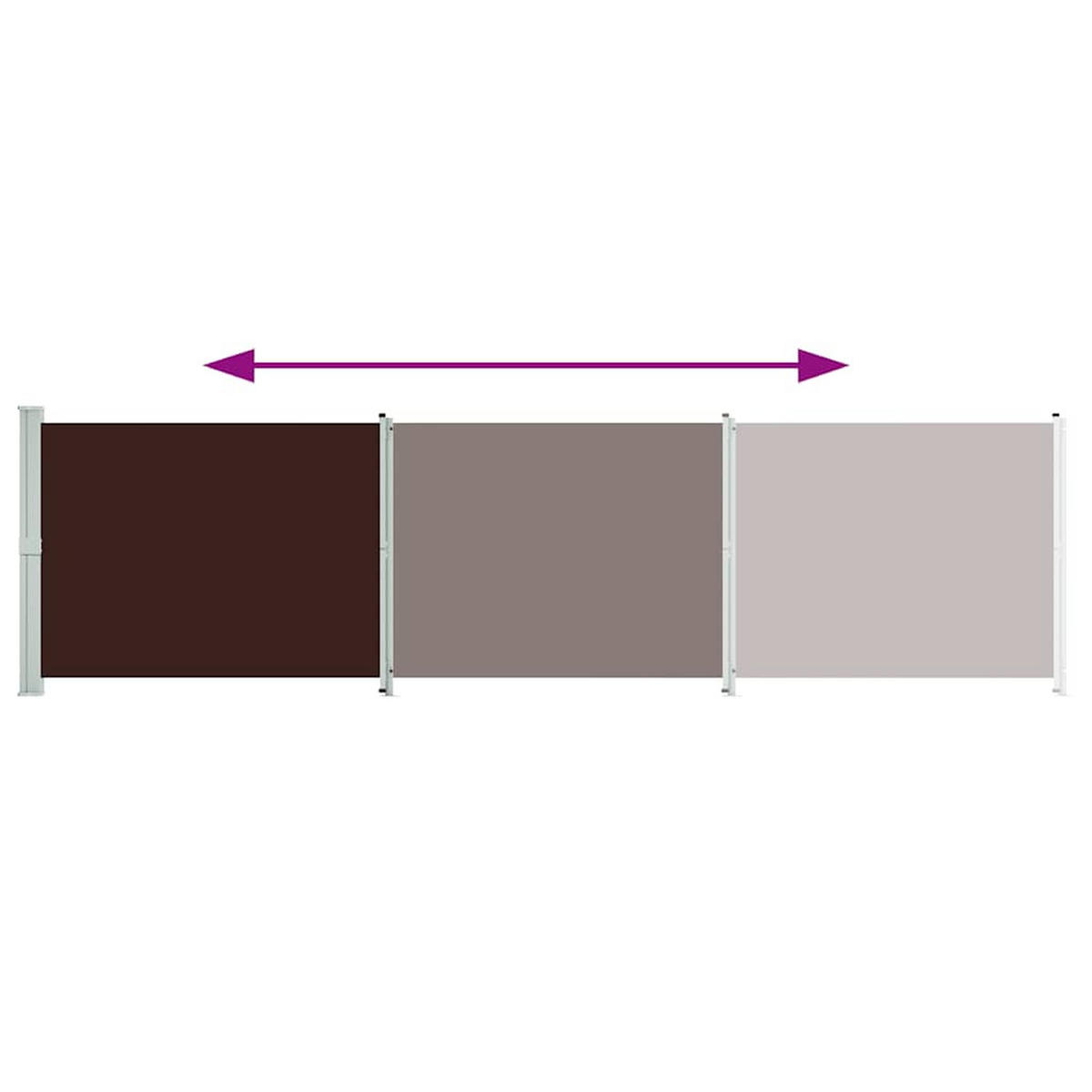 SEITENMARKISE Ausziehbar 600x160 cm Braun - Braun, Textil (600/160/600cm) - furnicato
