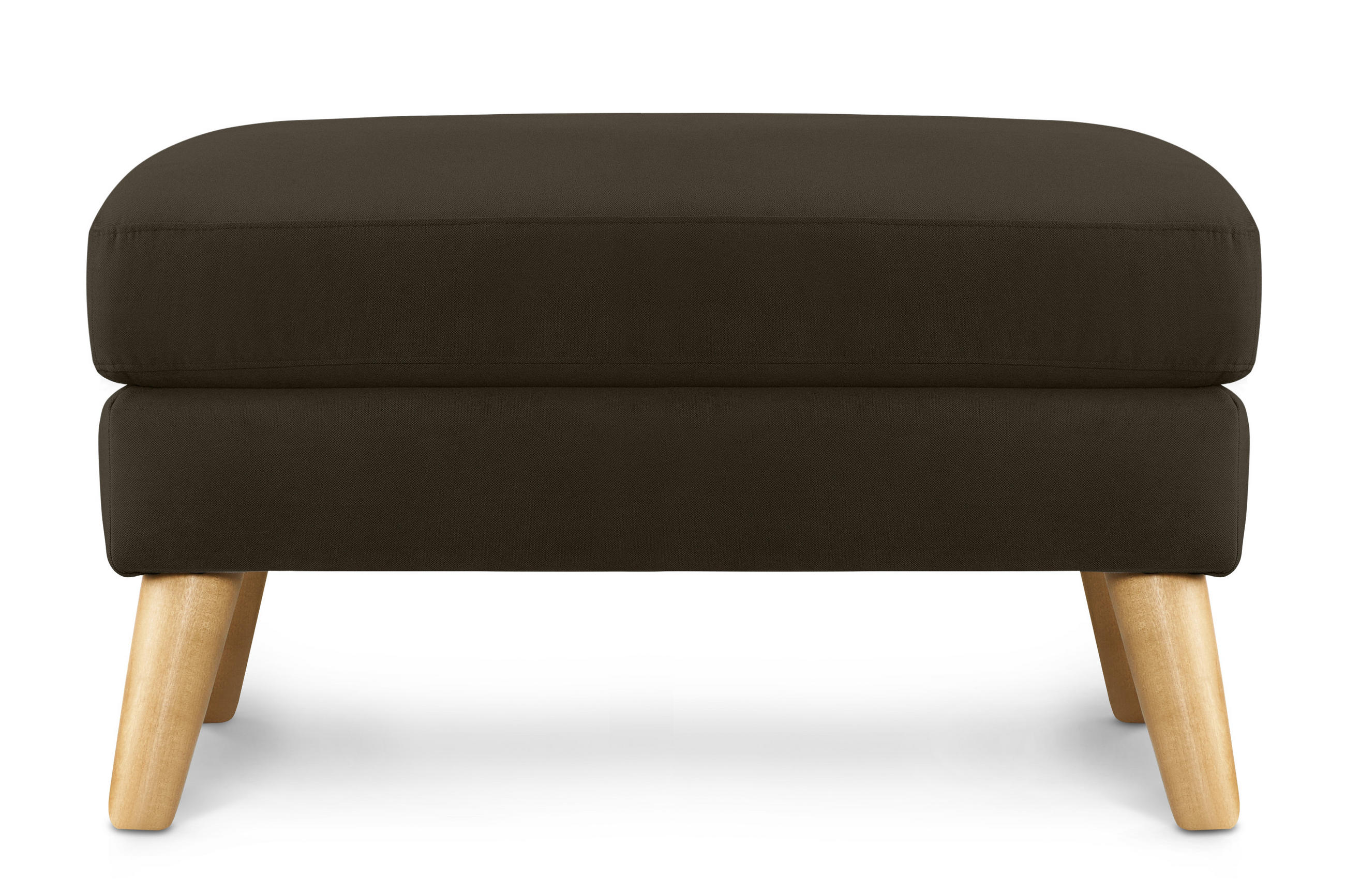 SITZHOCKER TAGIO Pouffe, braun - Braun, Buchenholz/Textil (65/46/80cm) - KONSIMO®