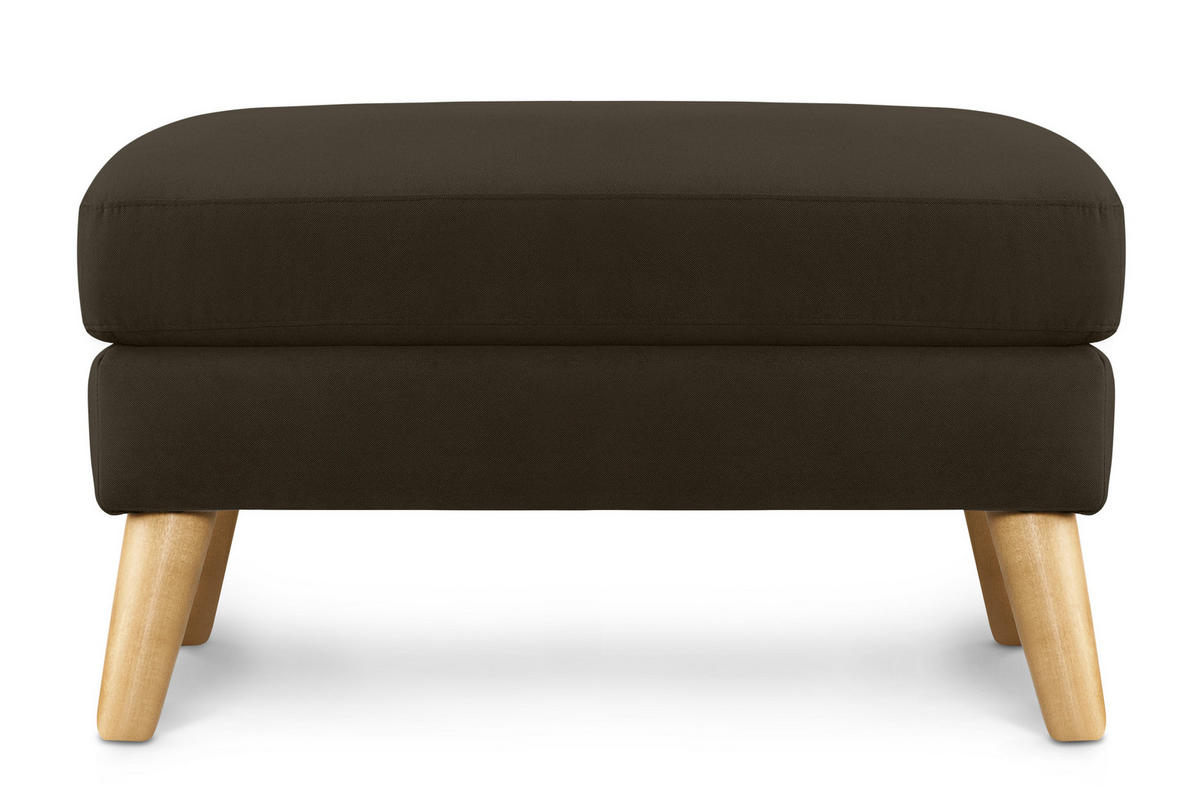 SITZHOCKER TAGIO Pouffe, braun - Braun, Buchenholz/Textil (65/46/80cm) - KONSIMO®
