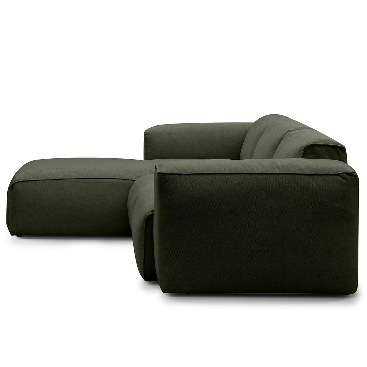 3-SITZER ECKSOFA mit Longchair - Schwarz/Grau, Kunststoff/Textil (251/173cm) - home24