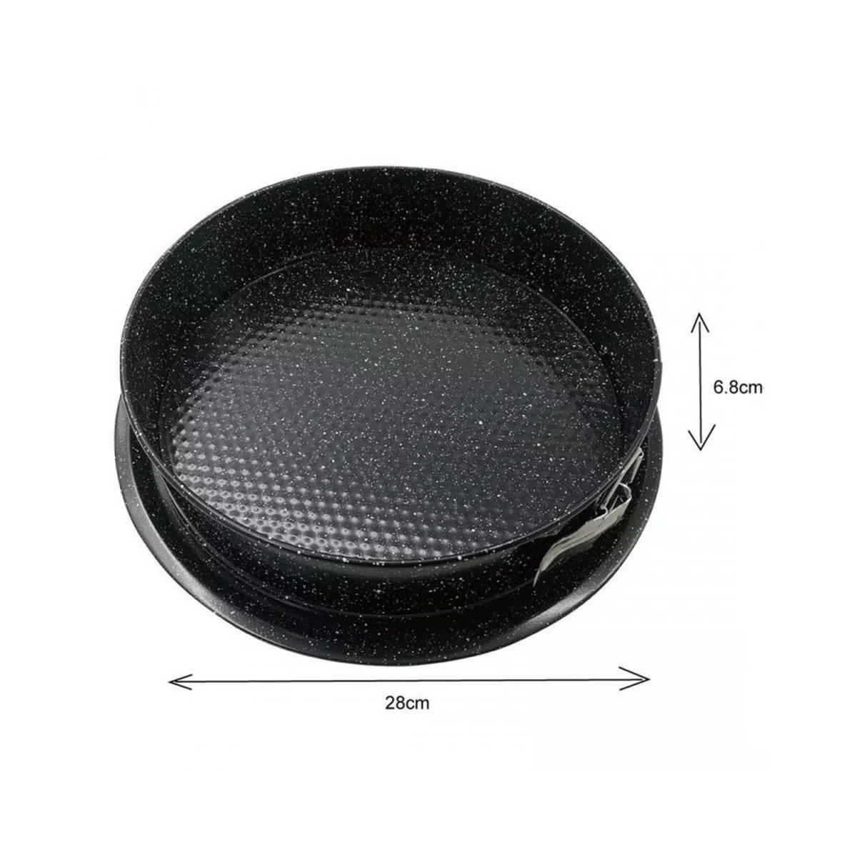 SPRINGFORM Schwarz 28/28/6.8 cm KH1784 - Schwarz, Metall (28/6.8/28cm) - Kinghoff 