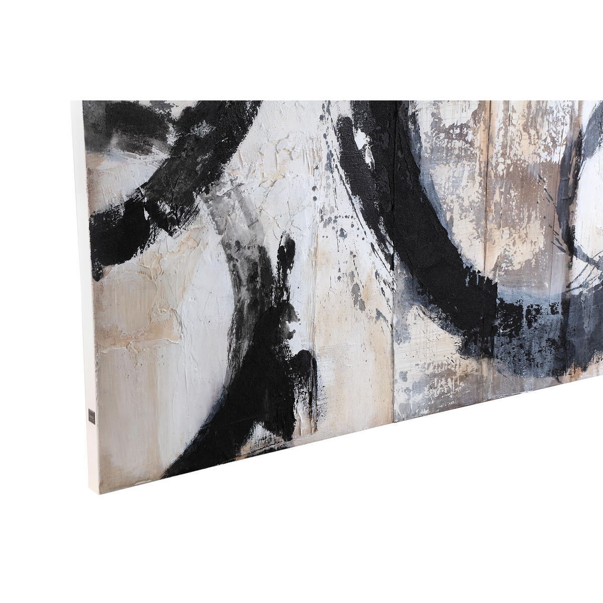 WANDPANEEL Jor Schwarz 120/3.5/60cm - Schwarz, Kunststoff (3.5/60/120cm) - PTMD Collection