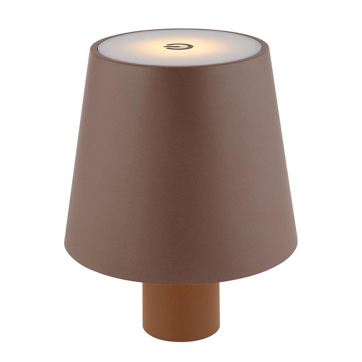 FLASCHENLAMPE, Metall Braun, LED Touchdimmer 2x - Braun, Metall (10.6/10.6/13cm) - Globo Lighting