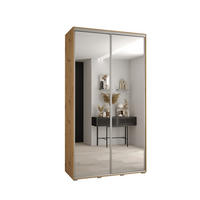 SCHWEBETÜRENSCHRANK 235,2/130/45 2-türig - Silberfarben/Eiche Artisan, Holz/Metall (130/235/45cm) - Abiks Möbel