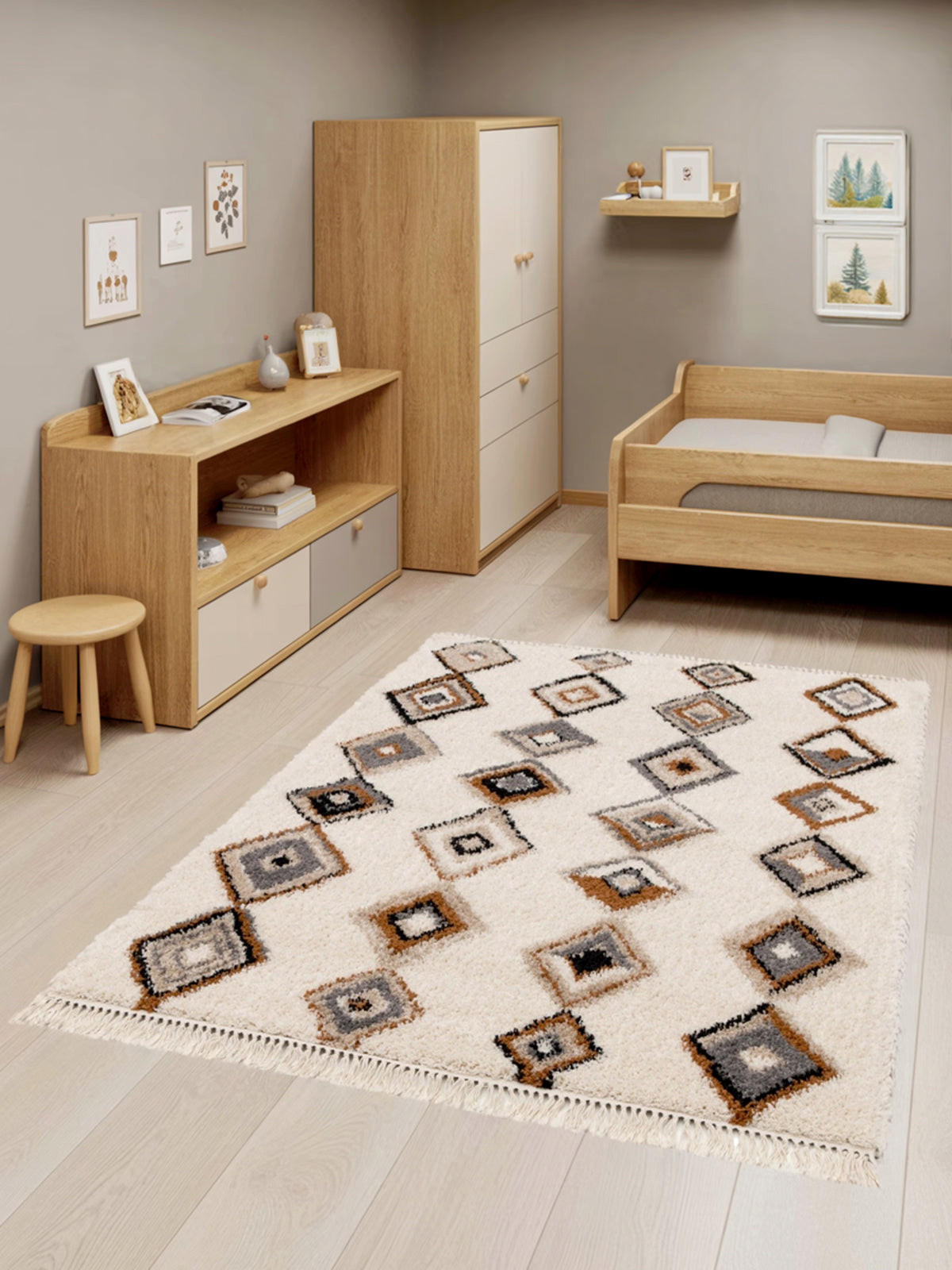 TEPPICH weich Ethno-Stil mehrfarbig - Multicolor, Textil (120/170cm) - AFK Living