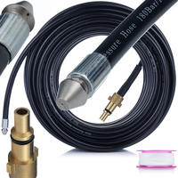 SCHLAUCH Universal Kanalschlauch, 15 m, Düse 1+3, 160 bar, 60 °C, Bajonettanschluss, 1/4 Zoll Gewinde - Multicolor, Kunststoff/Metall (28/7/28cm)