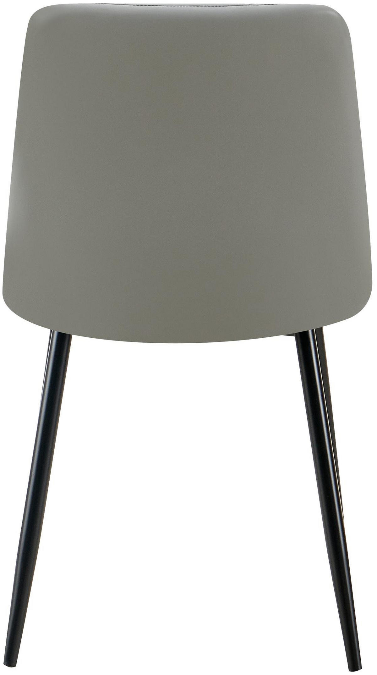 STUHL Lederlook Hellgrau - Hellgrau/Schwarz, Textil/Metall (45/84/55cm) - CLP