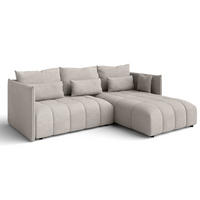 ECKSOFA L Form Cosmova Beige 245/182/83 cm mit Schlaffunktion - Beige/Schwarz, Kunststoff/Textil (245/182cm) - AX Living