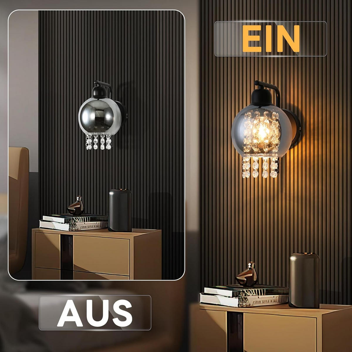 WANDLEUCHTE Zyzzh 15.0/15.0/23.0 cm - Schwarz, Metall (15/23/15cm) - ZMH