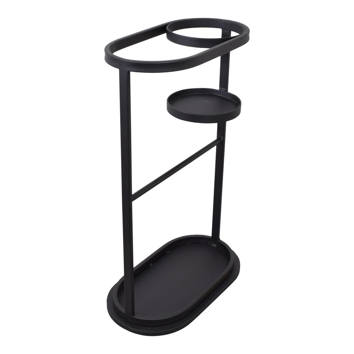 SCHIRMSTÄNDER Fila Schwarz - Schwarz, Metall (19/60/37cm) - LOFT42