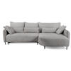 ECKSOFA Oblivio Grau Chenille - Schwarz/Grau, Textil/Metall (285/200cm) - Selsey