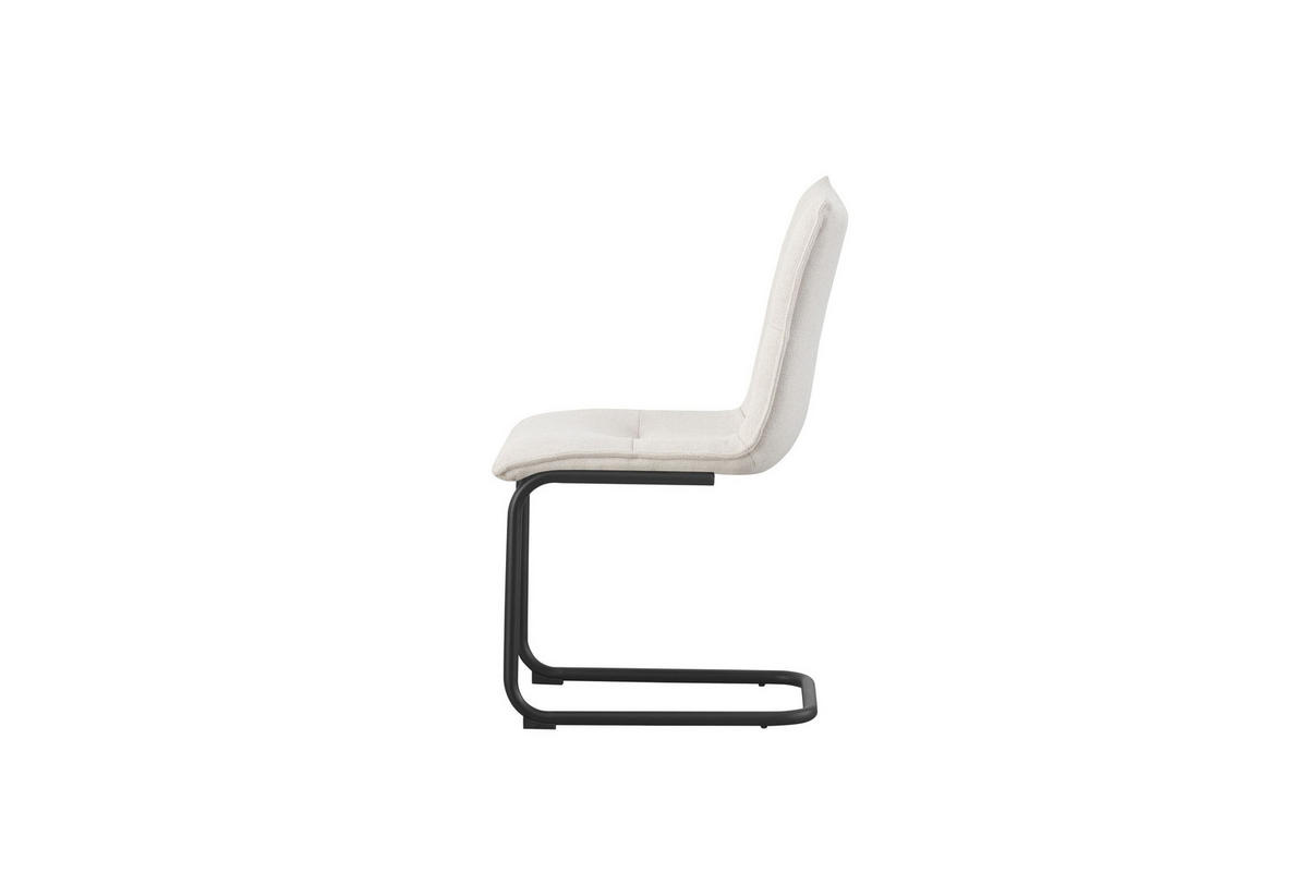 SCHWINGER-STUHL 2er Set Torino Stühle in Creme - gemütliches Design - B/H/T: 46x89x57 cm - Creme, Textil (57/89/46cm)