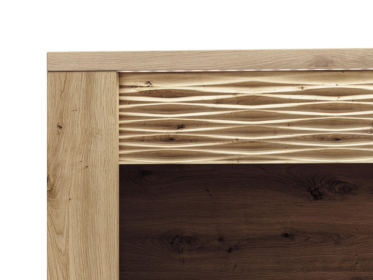 LOWBOARD Artis Artisan Eiche, 150 / 40 / 52cm - Braun, Holz/Holzwerkstoff (150/52/40cm) - Feldmann-Wohnen