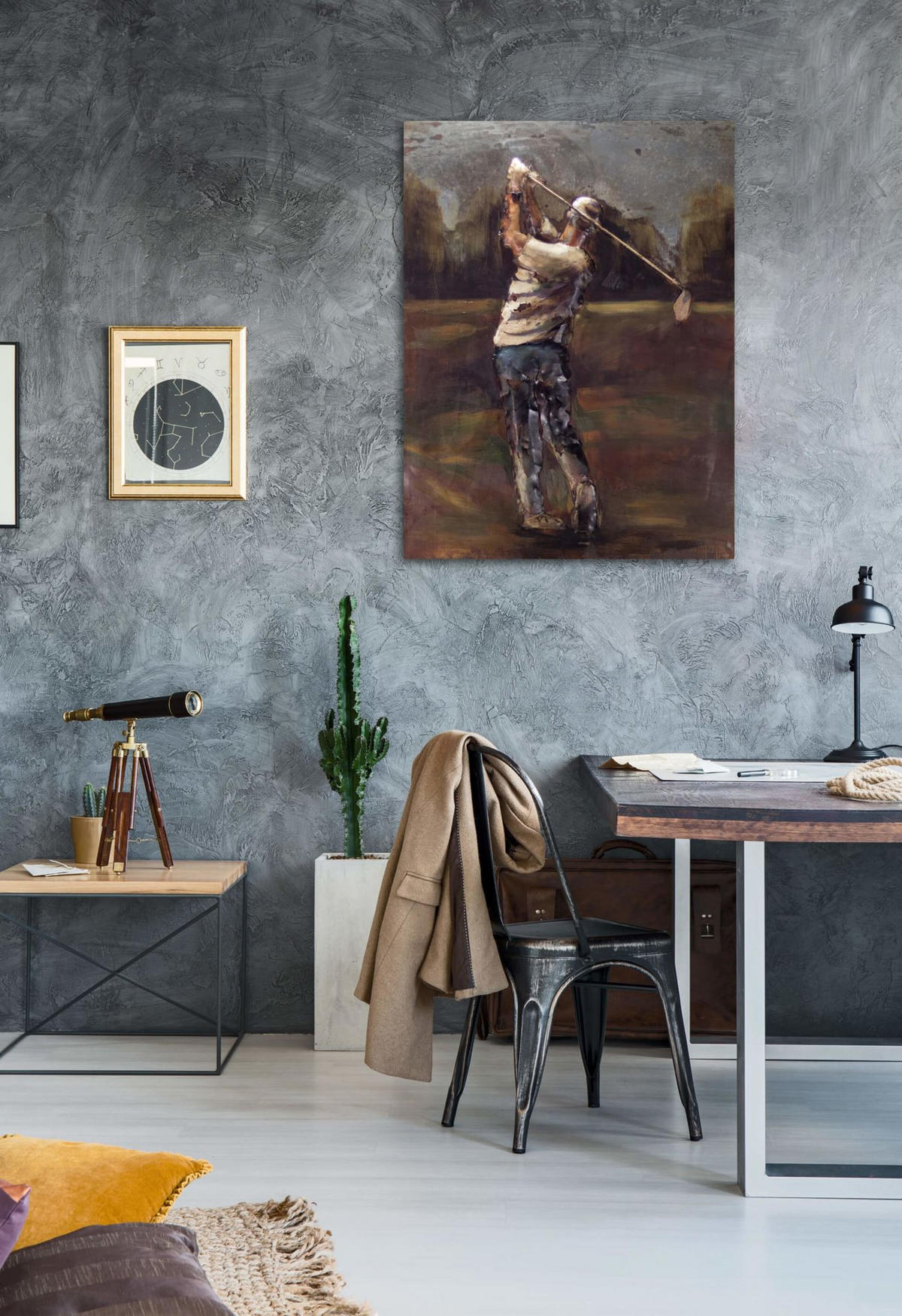 METALLBILD Braun 75/100 cm - Braun, Metall (4.7/100cm) - KUNSTLOFT