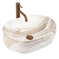 AUFSATZWASCHBECKEN Rea Oktawia Saturn - Beige, Keramik (35.5/15/50cm) - REA