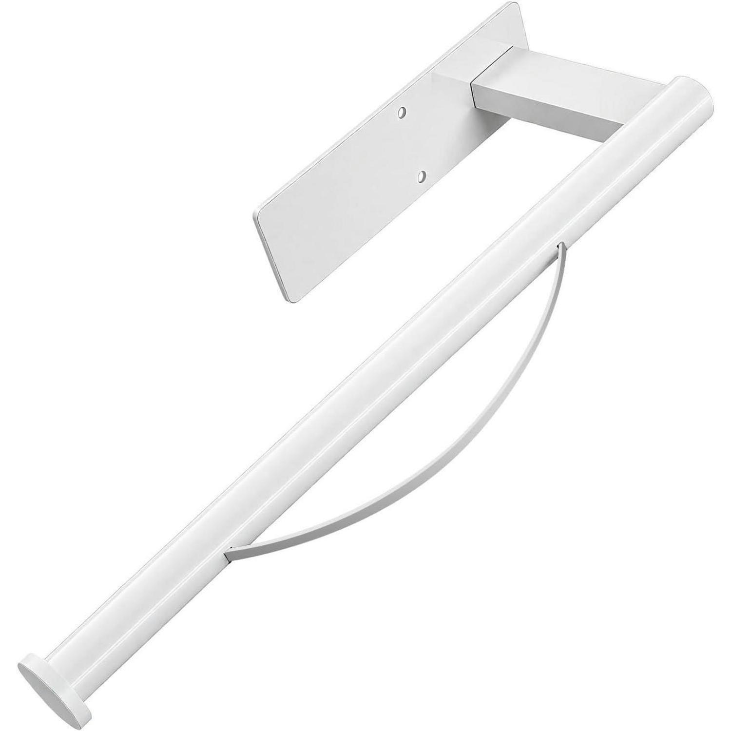KÜCHENROLLENHALTER unter Schrank mit Dämpfung Weiß - Weiß, Metall (8.9/7.6/31.8cm)