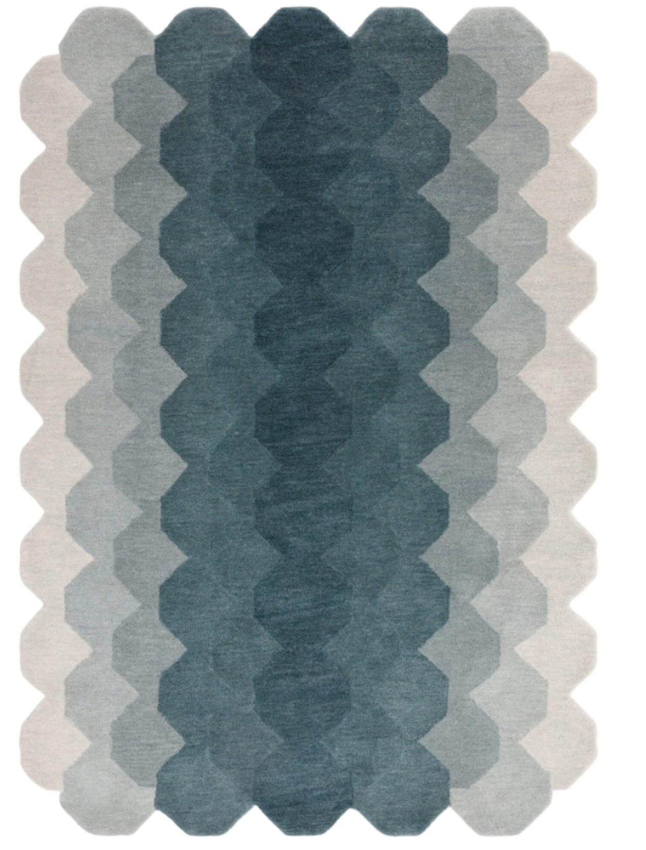 TEPPICH modern handgetuftet KERNEL Blau 66 x 200 cm - Blau, Naturmaterialien (66/200cm) - Novatrend