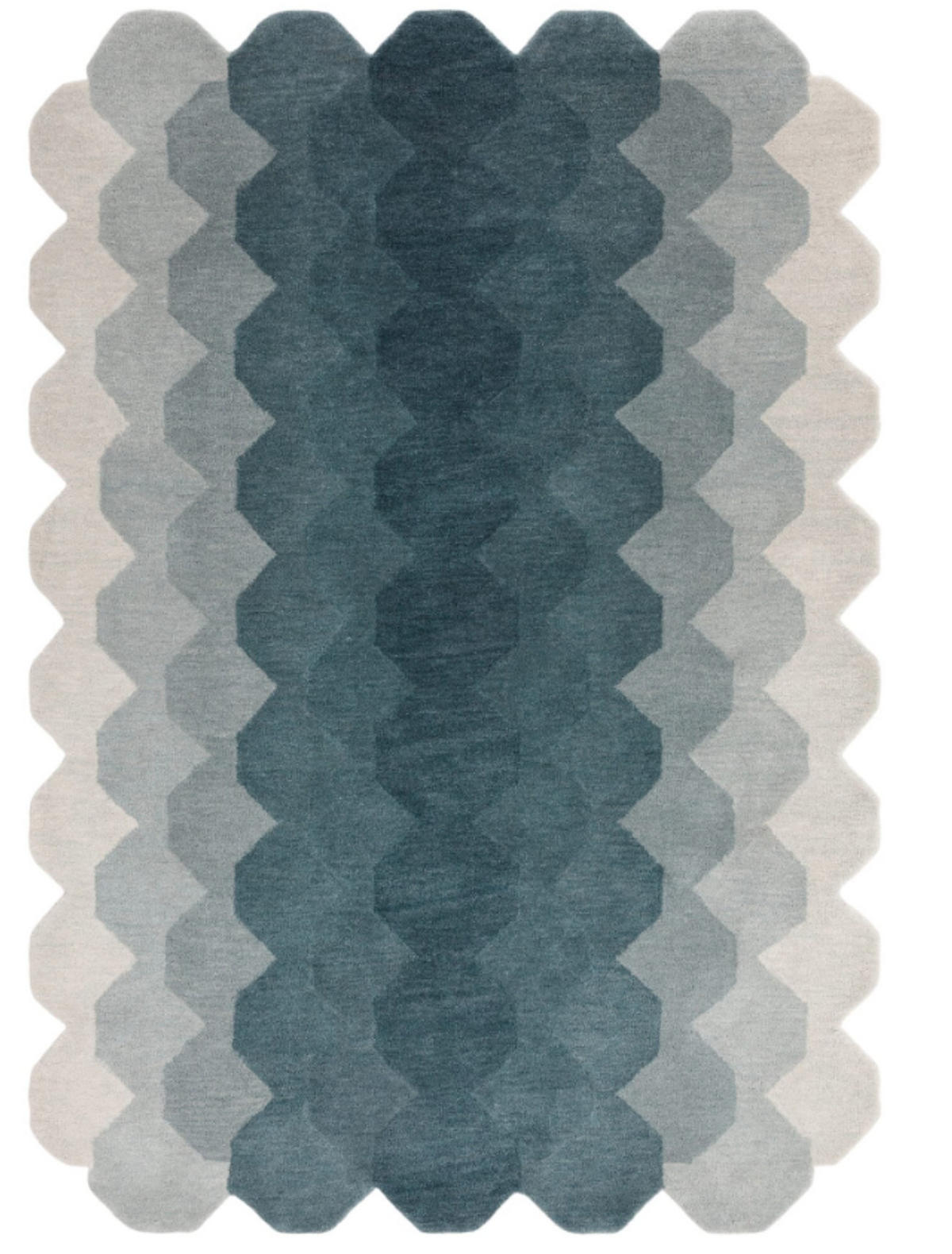 TEPPICH modern handgetuftet KERNEL Blau 66 x 200 cm - Blau, Naturmaterialien (66/200cm) - Novatrend