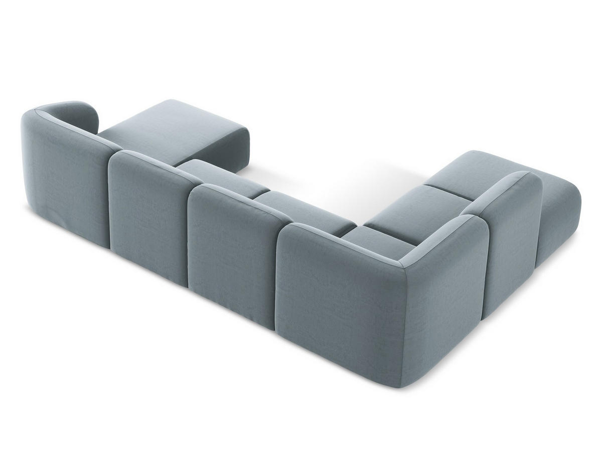 POUF Chenille Stoff Beige - Creme/Schwarz, Holzwerkstoff/Kunststoff (72/42/94cm) - Makamii