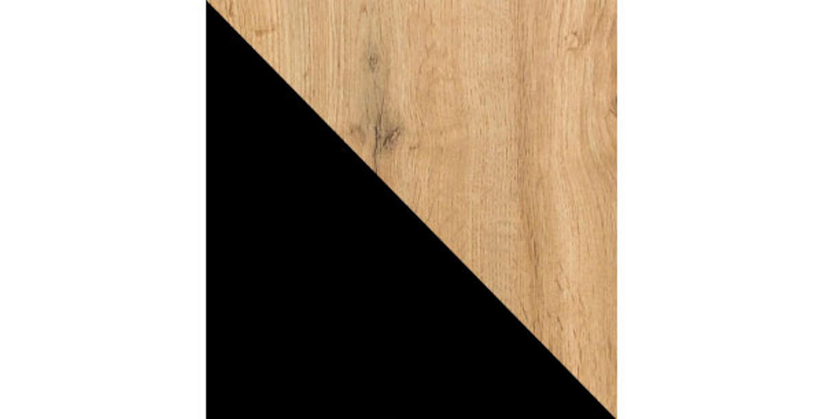 STAURAUMSCHRANK Lamia Wotan Eiche schwarz 90 / 52 / 193cm - Eiche Wotan/Schwarz, Holz/Holzwerkstoff (90/193/52cm) - Feldmann-Wohnen
